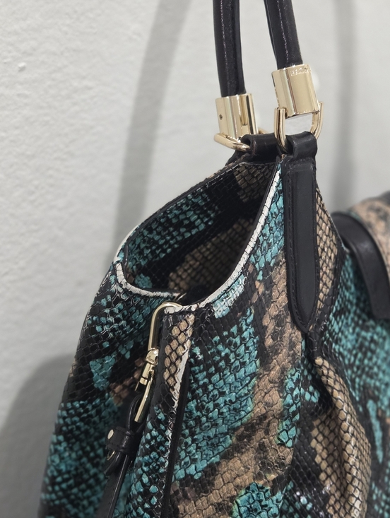 Brahmin Celia Bird of Paradise Frontera Snake Embossed Leather Satchel & Wallet - Picture 5 of 16